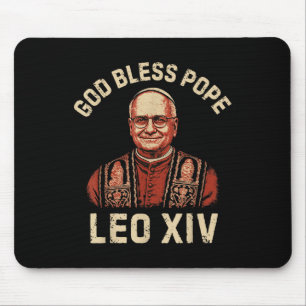 Tapis De Souris Dieu Béni Pape Leo Xiv 6