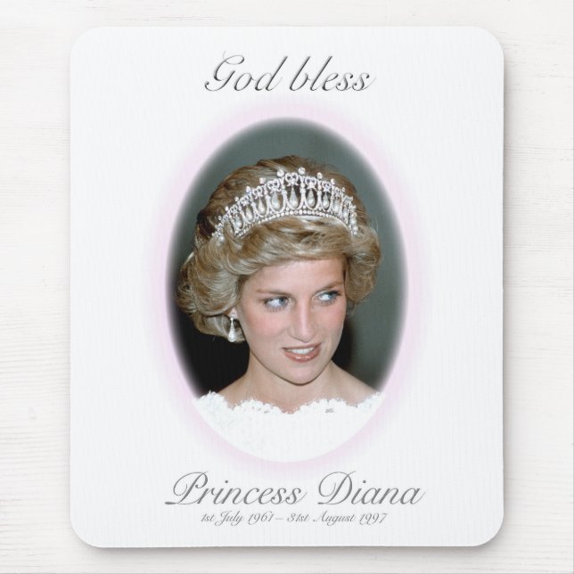 Tapis De Souris Dieu Béni Princesse Diana (Devant)