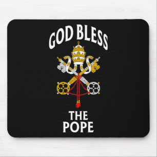 Tapis De Souris Dieu Bénit Le Pape Cimier Du Vatican Prière Cathol