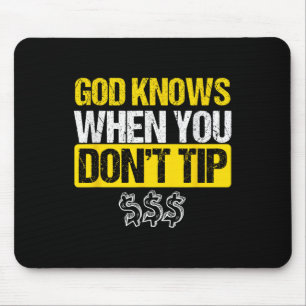 Tapis De Souris Dieu Conseil Blanc Barman Barman Waiter Pub Cadeau