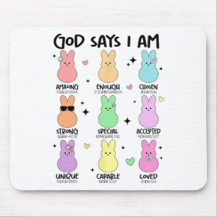 Tapis De Souris Dieu dit que je suis chrétien garçons filles tout-