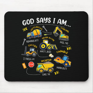 Tapis De Souris Dieu dit que je suis chrétien Versets bibliques Ga