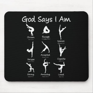 Tapis De Souris Dieu Dit Que Je Suis Gymnastique Ado fille Toddler