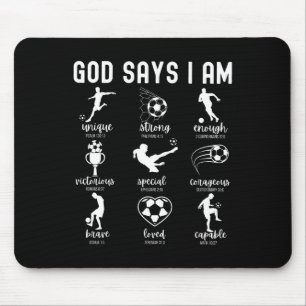Tapis De Souris Dieu dit que je suis un verset biblique chrétien S