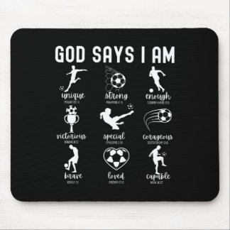 Tapis De Souris Dieu dit que je suis un verset biblique chrétien S