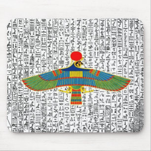 Tapis De Souris Dieu égyptien antique Horus Hawk Mousepad