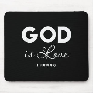 Tapis De Souris Dieu est amour 1 Jean 4_8 verset biblique chrétien
