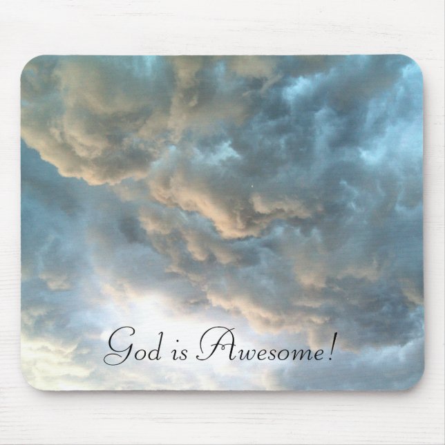 Tapis De Souris Dieu est impressionnant - des nuages Mousepad (Devant)