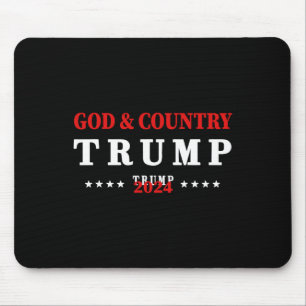 Tapis De Souris Dieu et pays Trump 2024 Dieu Trump