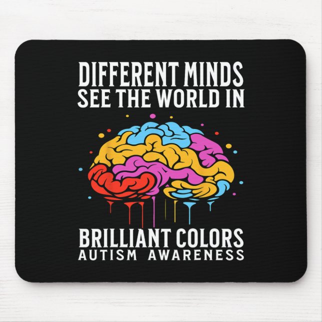 Tapis De Souris Différentes Mentalités Autisme Sensibilisation Enf (Devant)