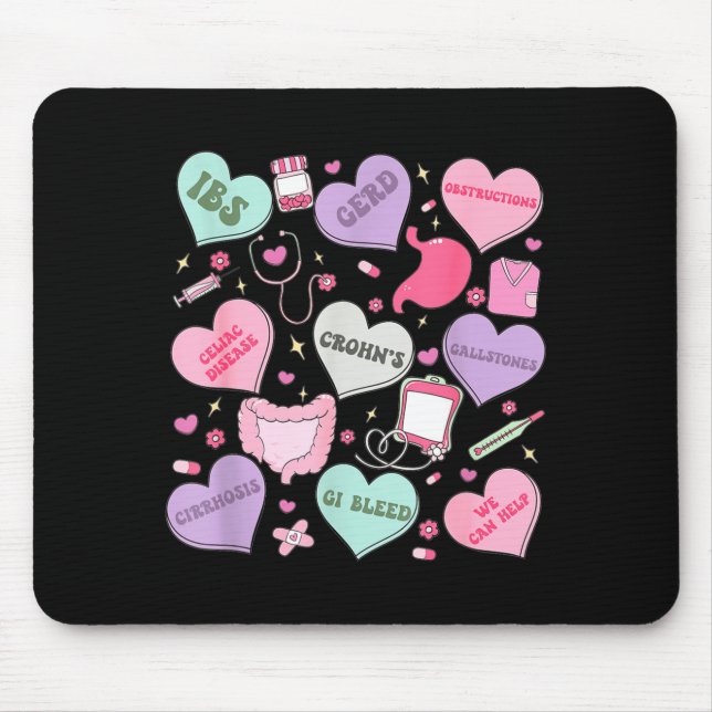 Tapis De Souris Digestive Divas Gastroenterology Nurse Valentine E (Devant)