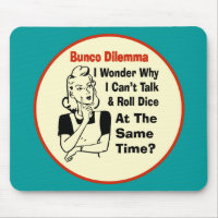 Dilemme drôle de Bunco avec la rétro femme
