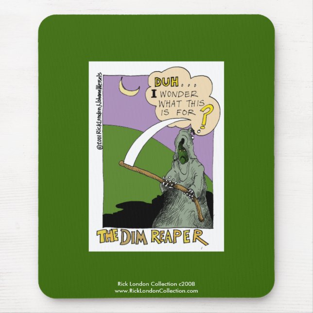 Tapis De Souris Dim Reaper Halloween Drôle Cartoon Pad (Devant)