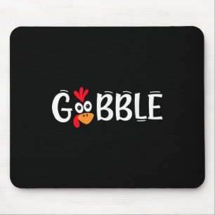 Tapis De Souris Dinde de gobble drôle visage Joyeux Thanksgiving D