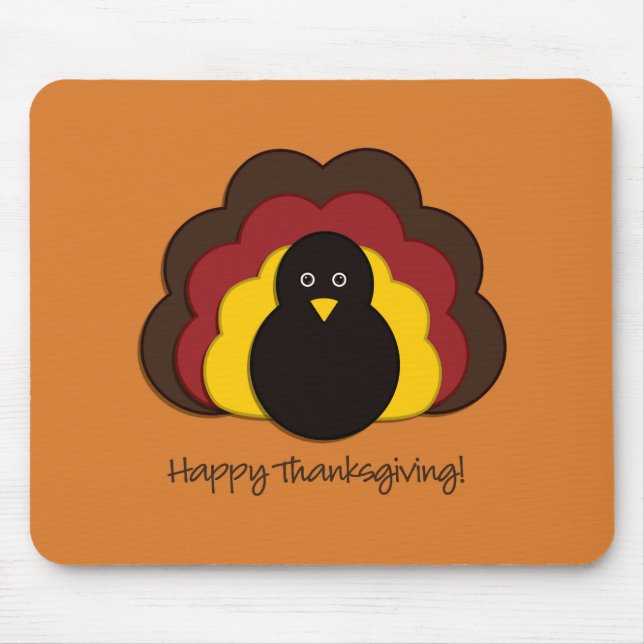 Tapis De Souris Dinde de Thanksgiving (Devant)