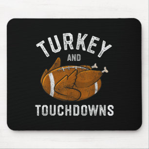 Tapis De Souris Dinde de Thanksgiving et touchés de football homme