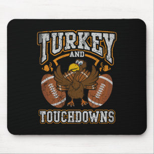Tapis De Souris Dinde de Thanksgiving et touchés de football homme