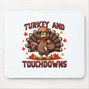 Tapis De Souris Dinde de Thanksgiving et touchés Joueur de footll