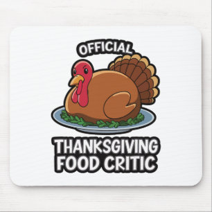 Tapis De Souris Dinde de Thanksgiving Nourriture officielle de Tha