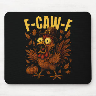 Tapis De Souris Dinde F-caw-f Chapeau de Pèlerin de la fête de Tha