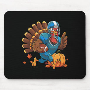 Tapis De Souris Dinde jouant au football de Thanksgiving Football