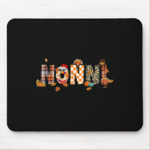 Tapis De Souris Dinde Nonni Rétro Automne Léopard Action de grâce