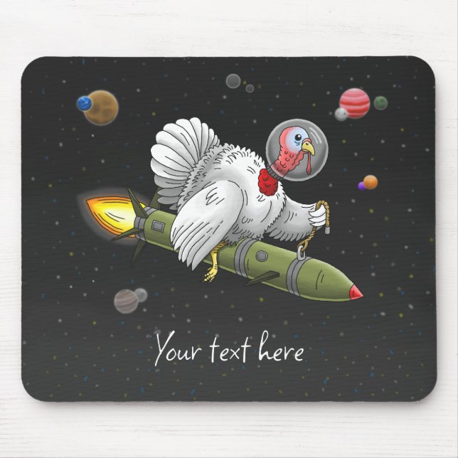 Tapis De Souris Dindee Fusée dans la Galaxie (Devant)