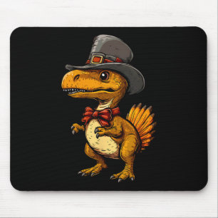 Tapis De Souris Dindeur dinosaure drôle de Thanksgiving Turkeysaur