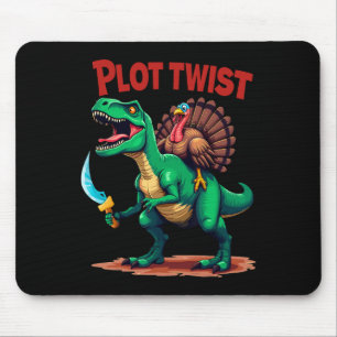 Tapis De Souris Dindon à rebondissement montant dinosaure T-Rex dr