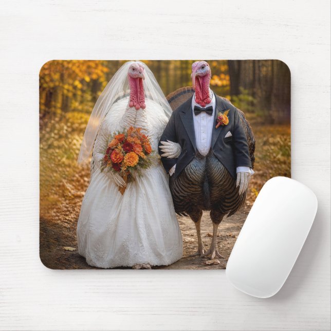 Tapis De Souris Dindons mariés  (Avec souris)