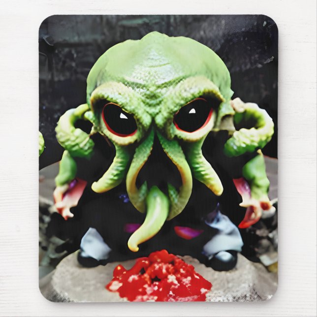 Tapis De Souris Dîner avec Cthulhu (Devant)
