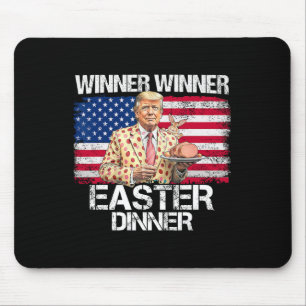 Tapis De Souris Dîner de Pâques gagnant Trump drôle jour de Pâques