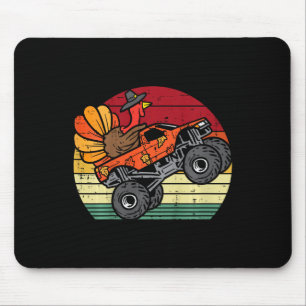 Tapis De Souris Dîner de Thanksgiving Garçon Rétro Sunset Monster