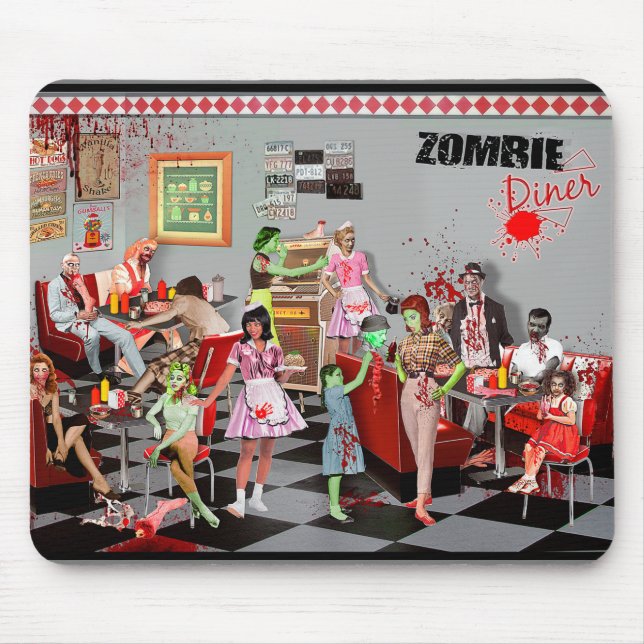 Tapis De Souris Diner de Zombie (Devant)