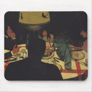 Tapis De Souris Dîner par la lumière artificielle, 1899