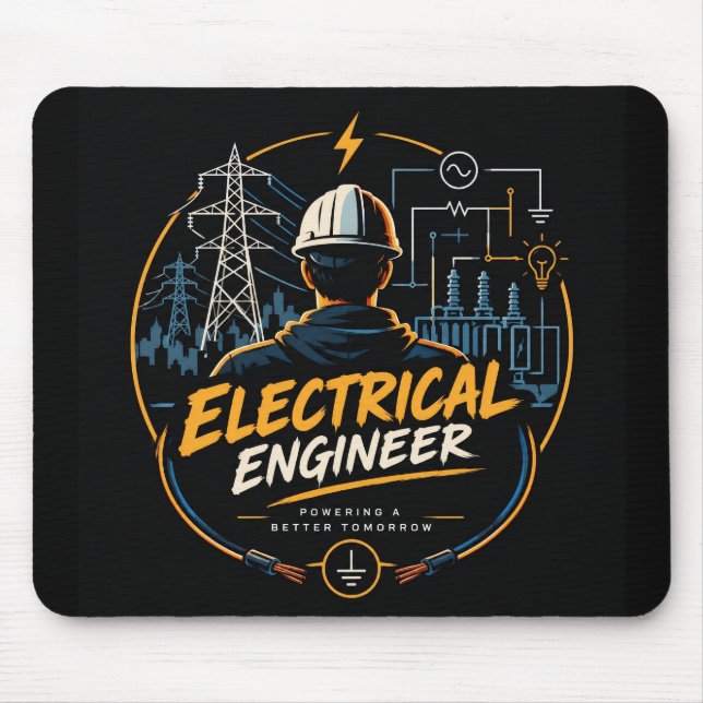 Tapis de souris d'ingénieur électricien pour un av (Devant)