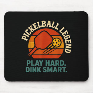 Tapis De Souris Dink de manière responsable pickleball rétro drôle