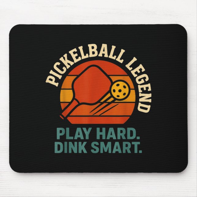 Tapis De Souris Dink de manière responsable pickleball rétro drôle (Devant)