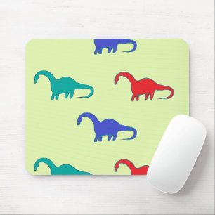 Tapis De Souris Dino coloré sur vert