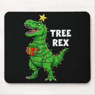 Tapis De Souris Dino de Noël drôle arbre rex dinosaure père Noël x