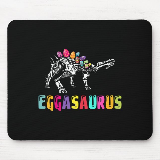 Tapis De Souris Dino de Pâques - Eggasaurus Stégosaure Œuf Dinosau (Devant)