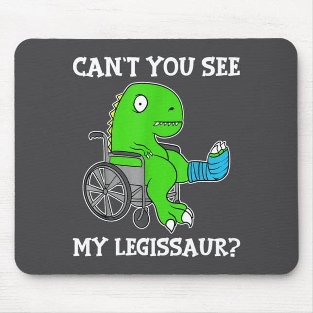 Tapis De Souris Dino Funny Get Well Broken Leg Gift Dinosaur With  (Devant)