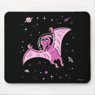 Tapis De Souris Dinos De Ptérodactyle Violet Dans L'Espace