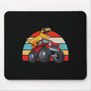 Tapis De Souris Dinosaur Riding Monster Truck Lazy Halloween Costu