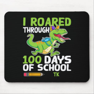 Tapis De Souris Dinosaure Amusant J'Ai Parcouru 100 Jours D'École