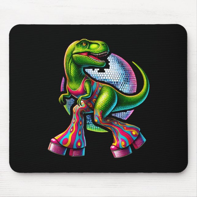 Tapis De Souris Dinosaure de danse drôle  (Devant)
