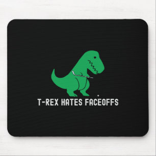 Tapis De Souris Dinosaure de hockey T-rex drôle déteste les mises 