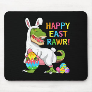 Tapis De Souris Dinosaure de Pâques Drôle Joyeux Eastrawr T Rex Pâ