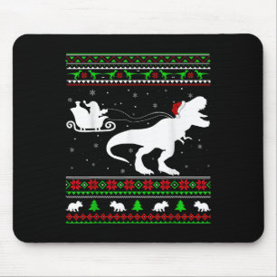 Tapis De Souris Dinosaure Dinosaure T-rex Chris Père Noël Sleigh