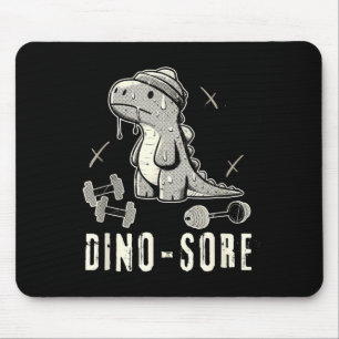 Tapis De Souris Dinosaure Drôle Gym T-rex Bodybuilding Haltérophil